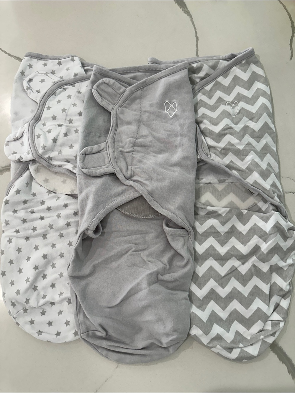SwaddleMe Gray Star, Solid and Chevron swaddles small/medium sm/med